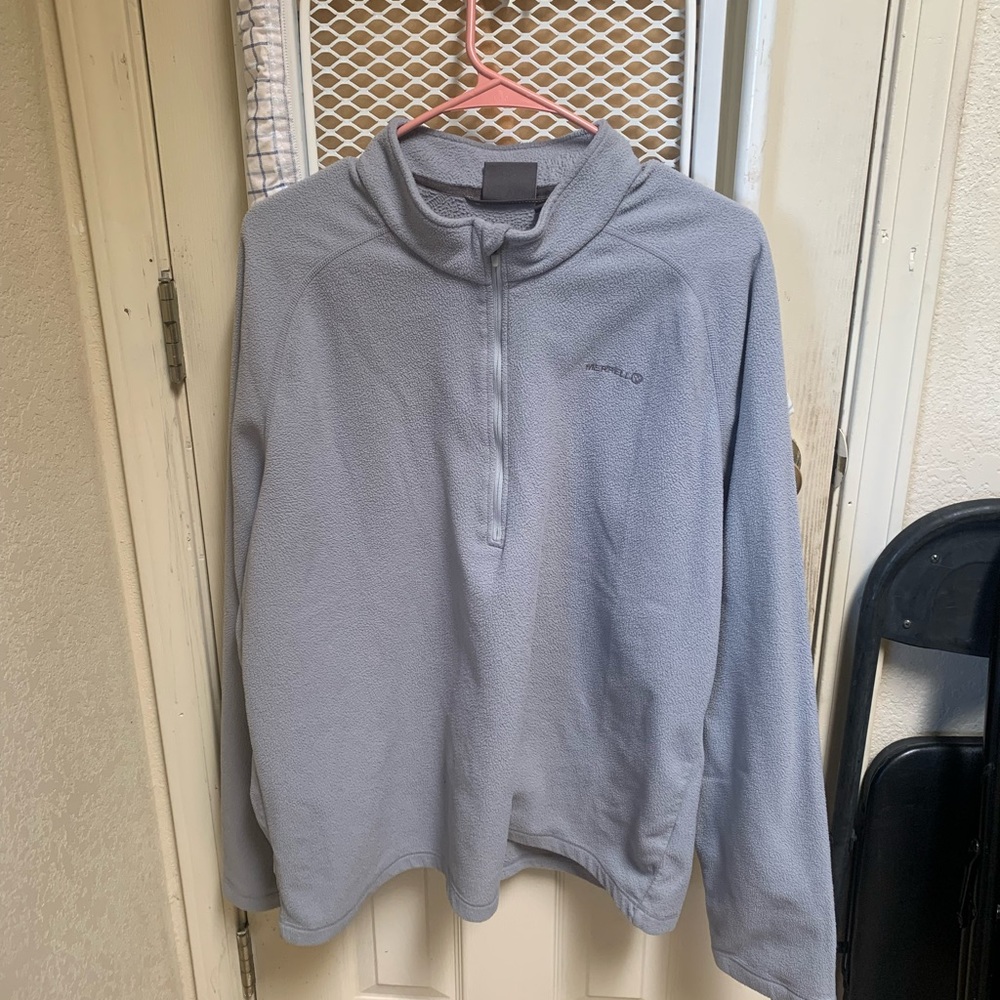 Mens Merrell gray pullover quarter zip size XL